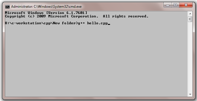G:hackC C++My C++ Language Tutorial3-quick examplecompile-command.png