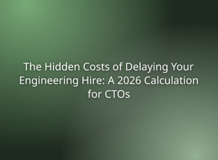 The Hidden Costs of Delaying Your Engineering Hire: A 2026 Calculation for CTOs