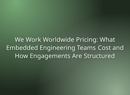 We Work Worldwide Pricing: What Embedded Engineering Teams Cost and How Engagements Are Structured