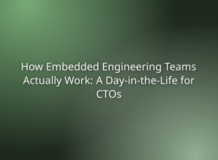 How Embedded Engineering Teams Actually Work: A Day-in-the-Life for CTOs